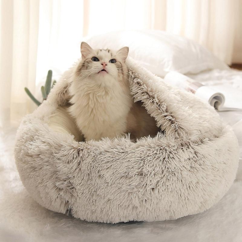 Cats Round Plush Bed - Pet and Parent Care