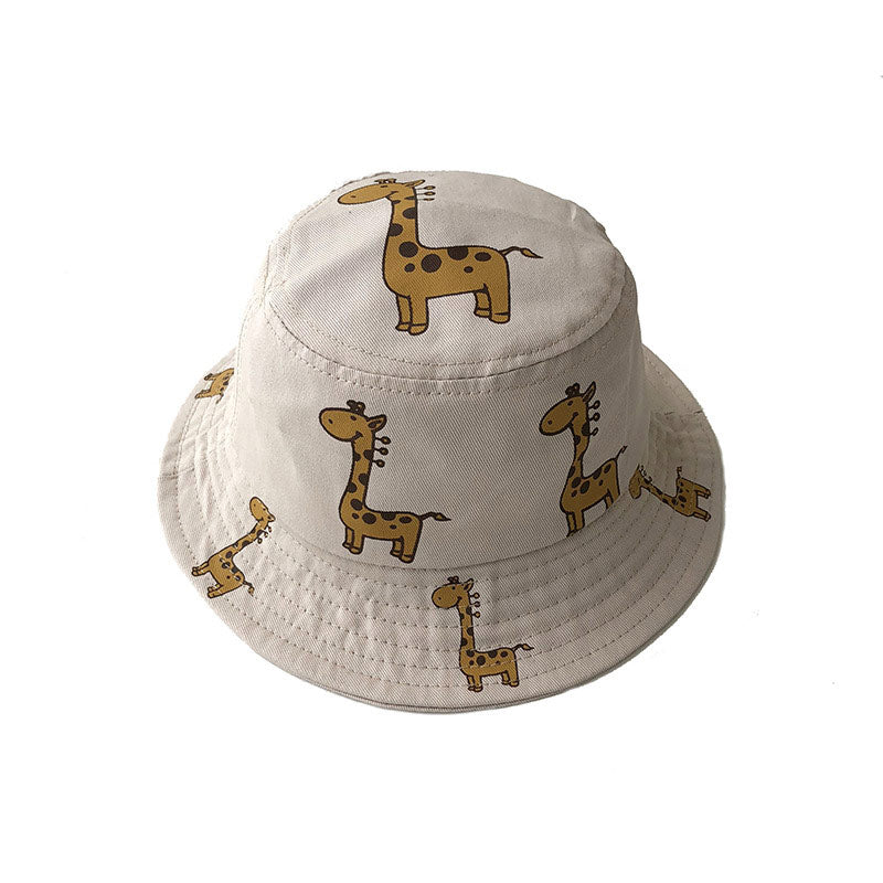 Cartoon Giraffe Printed Sun Hat for Kids - Pet and Parent Care