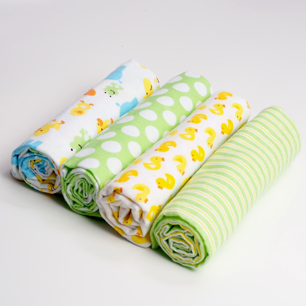 Muslin Flannel Swaddle Set 4 Pcs - Pet and Parent Care