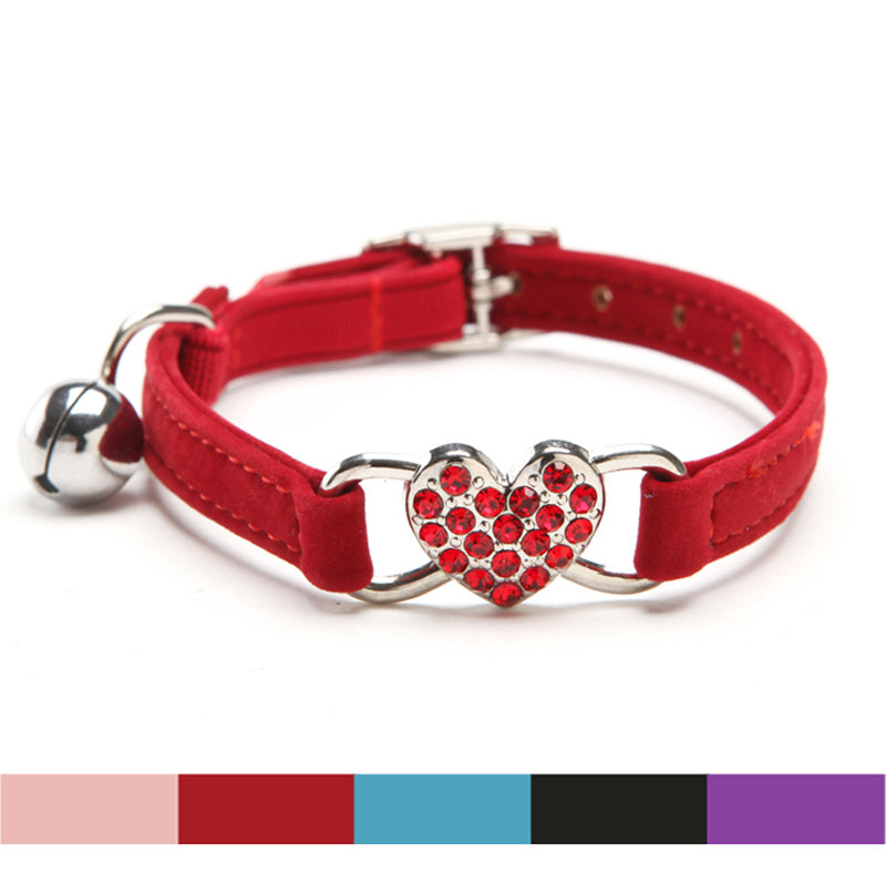 Cats Collar with Bell and Heart-Shaped Decoration - Pet and Parent Care