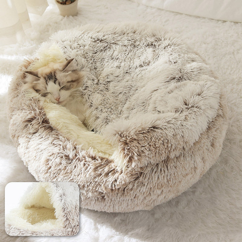 Cats Round Plush Bed - Pet and Parent Care