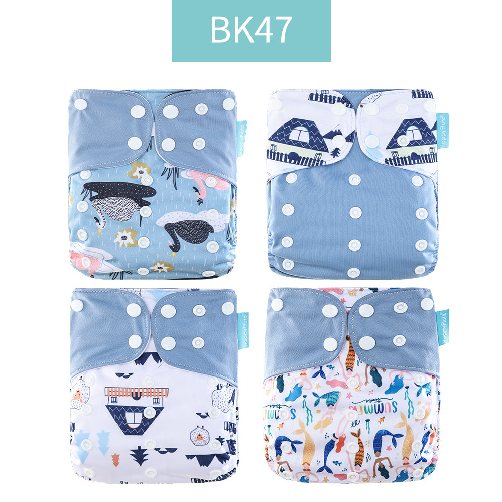 Breathable Washable Cloth Nappies Set with Cute Print - Pet and Parent Care
