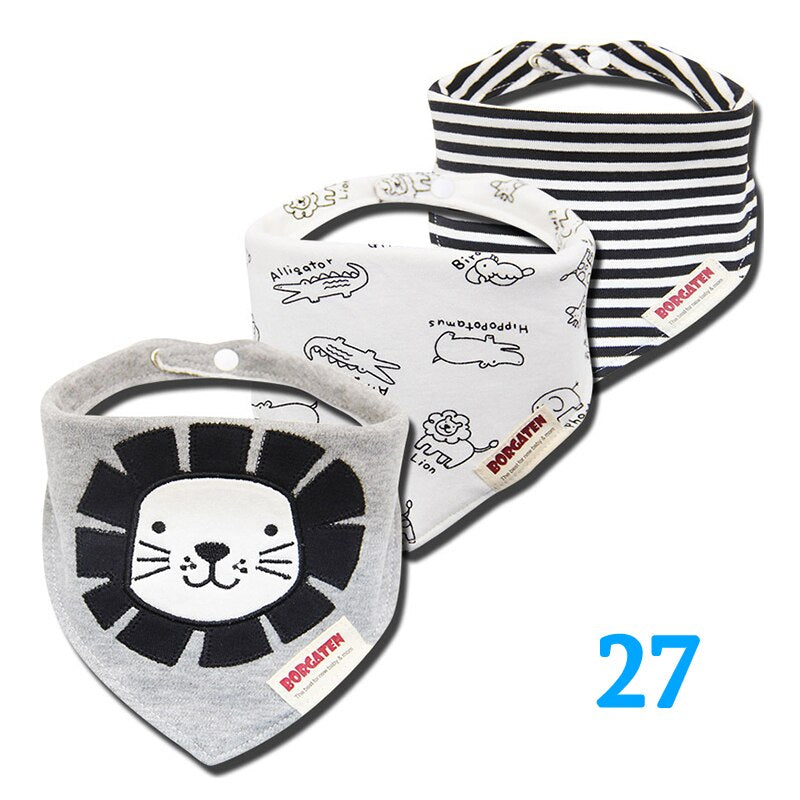 Colorful Waterproof Baby Bibs 3 pcs Set - Pet and Parent Care