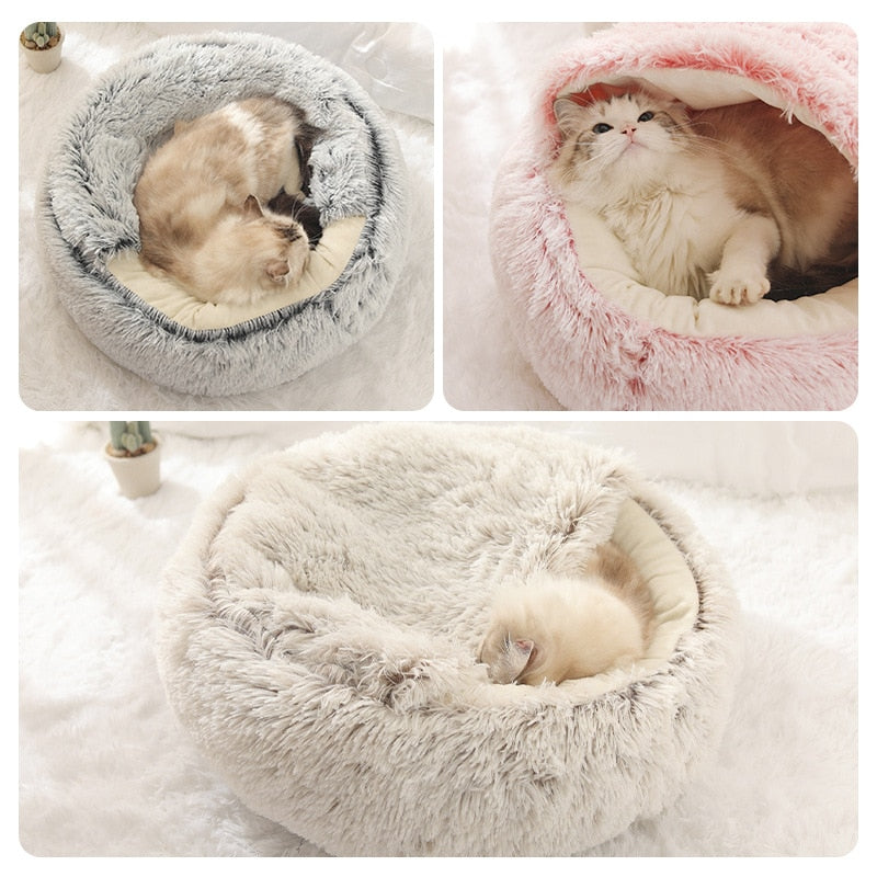 Cats Round Plush Bed - Pet and Parent Care
