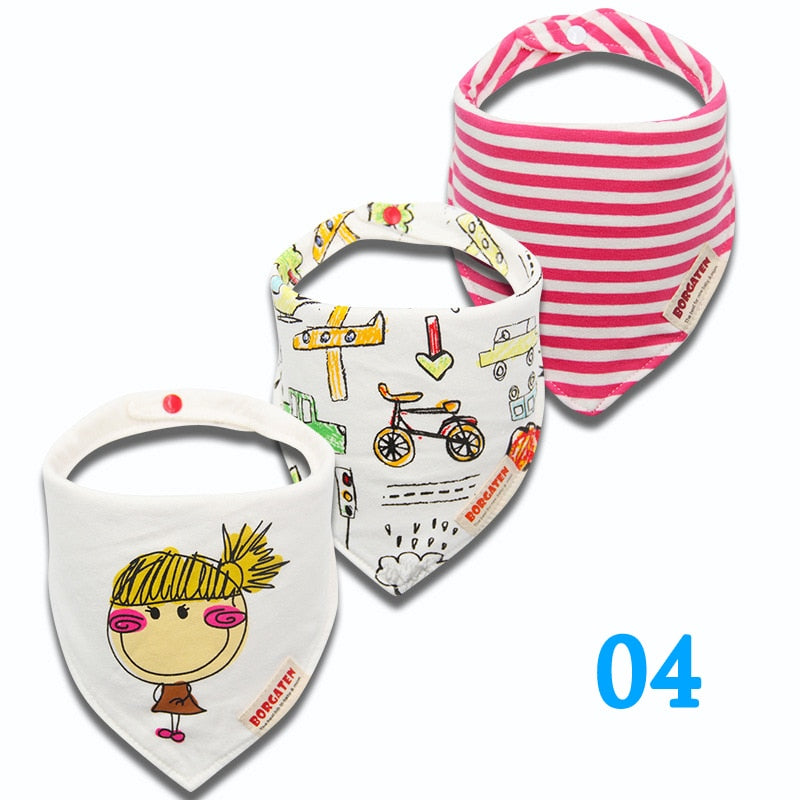 Colorful Waterproof Baby Bibs 3 pcs Set - Pet and Parent Care