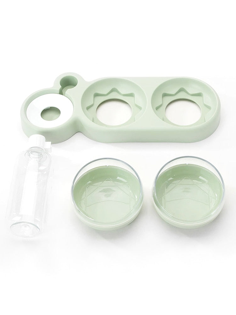 Triple Cat Bowl with Automatic Water Feeder - Pet and Parent Care
