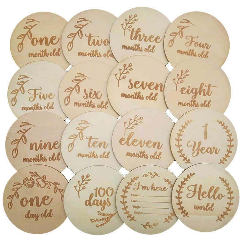 Baby Wooden Milestone Cards - Pet and Parent Care