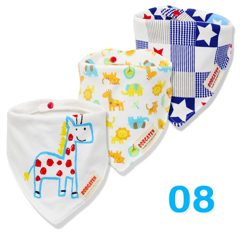 Colorful Waterproof Baby Bibs 3 pcs Set - Pet and Parent Care