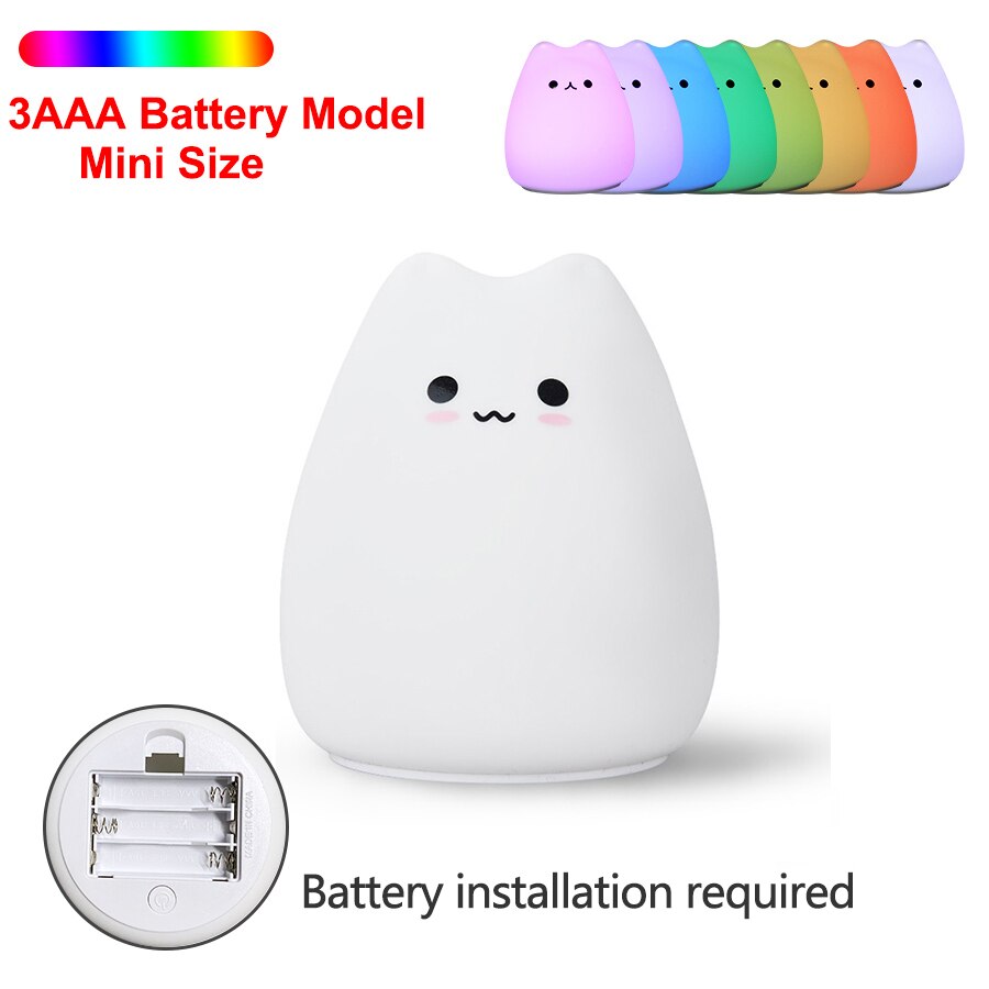 Kid's Bedroom Cute Cat LED Night Light - Pet and Parent Care