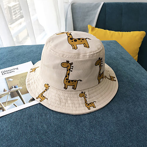 Cartoon Giraffe Printed Sun Hat for Kids - Pet and Parent Care