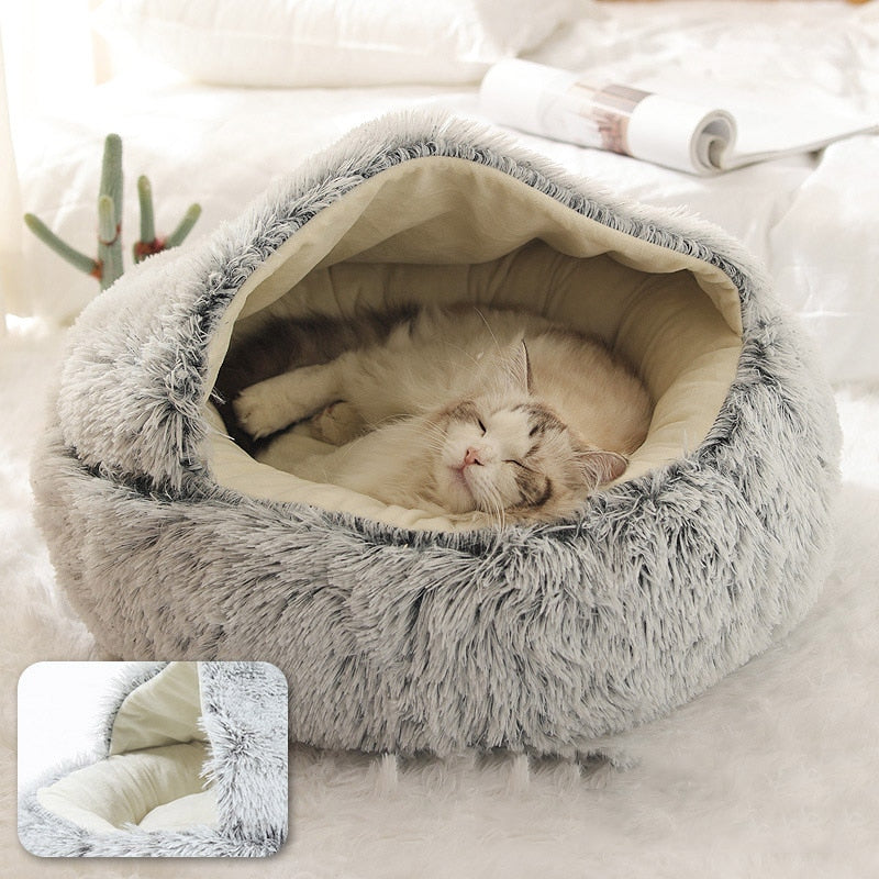 Cats Round Plush Bed - Pet and Parent Care