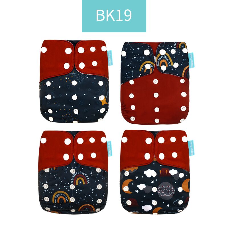 Breathable Washable Cloth Nappies Set with Cute Print - Pet and Parent Care