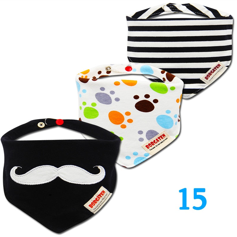 Colorful Waterproof Baby Bibs 3 pcs Set - Pet and Parent Care