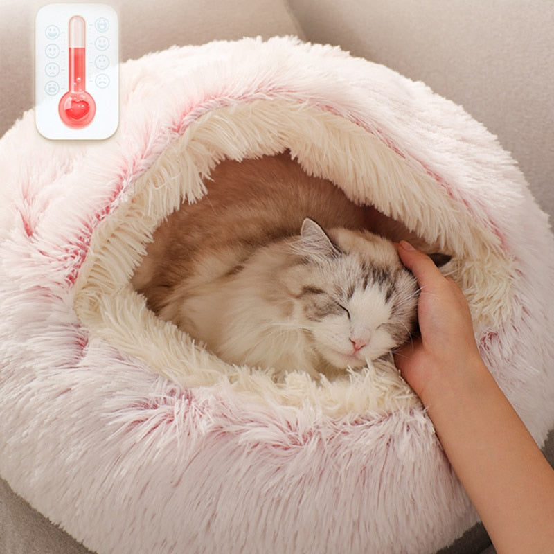 Cats Round Plush Bed - Pet and Parent Care