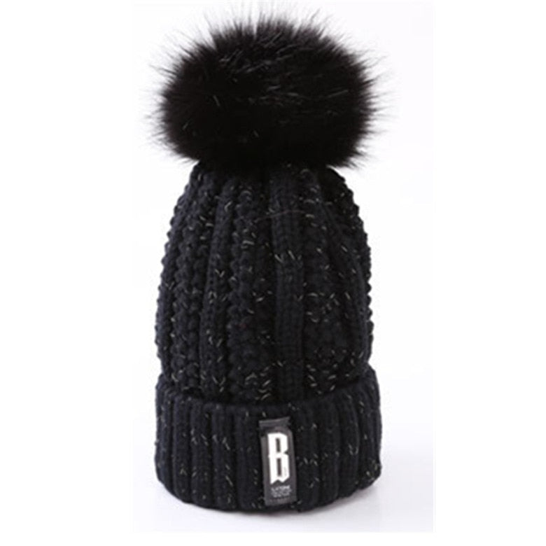 Girls Winter Knitted Beanies Hat Set - Pet and Parent Care