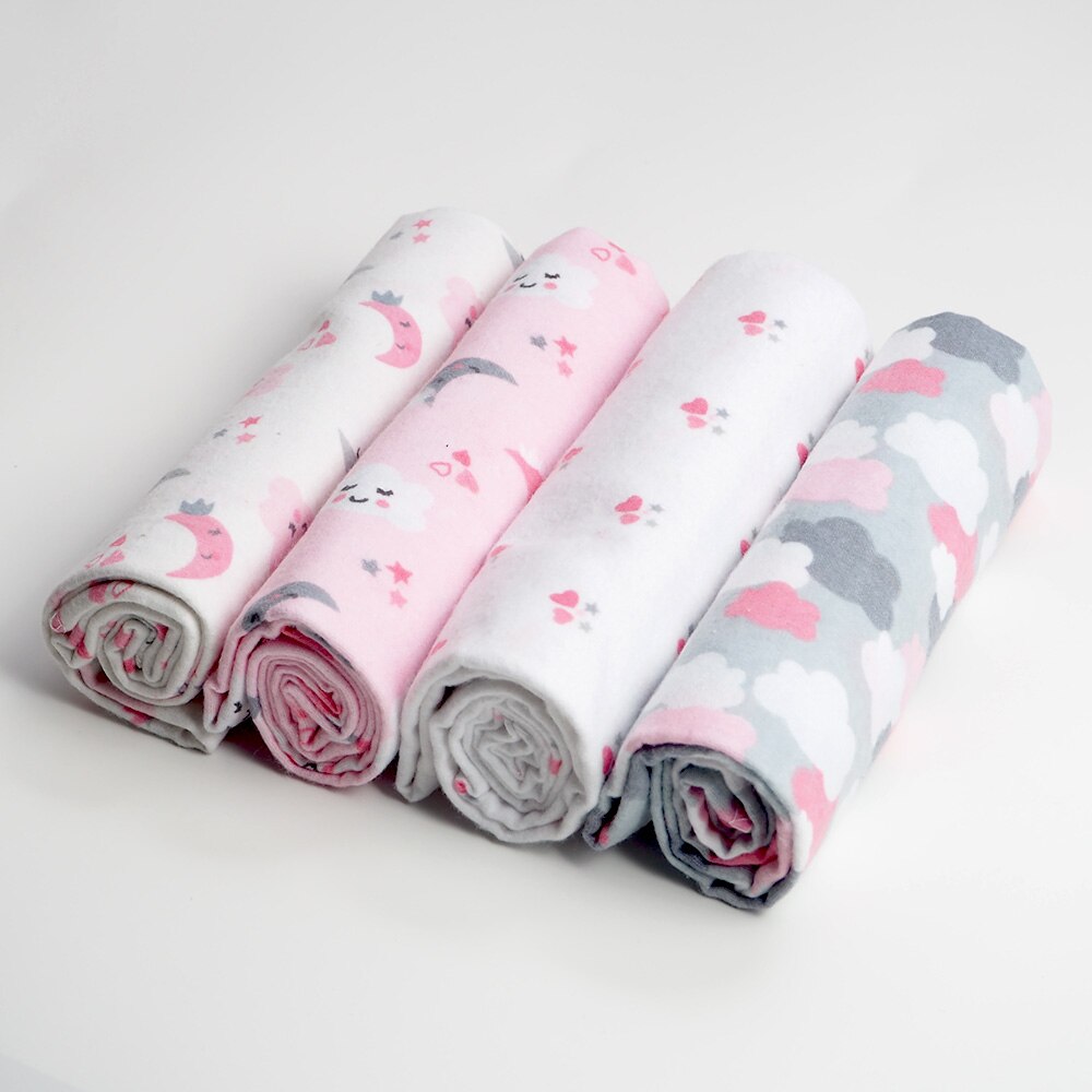 Muslin Flannel Swaddle Set 4 Pcs - Pet and Parent Care