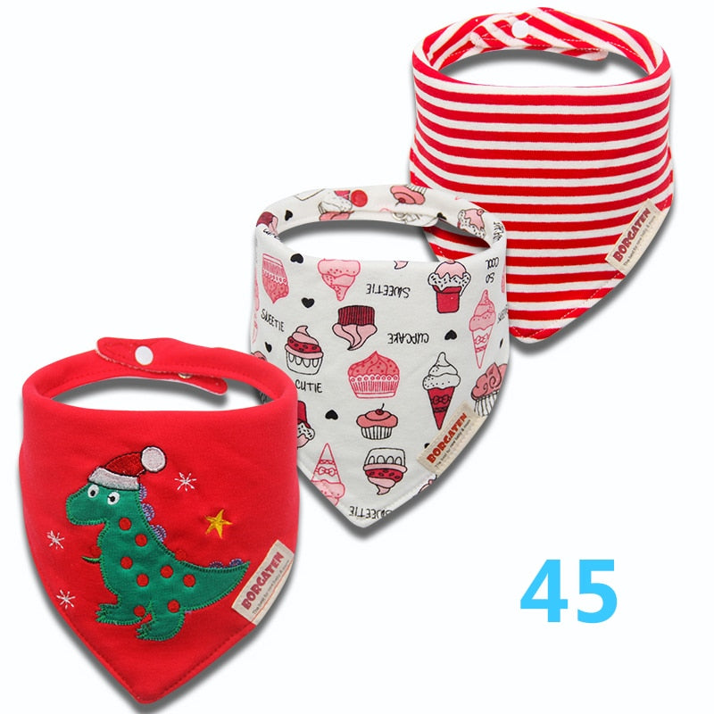 Colorful Waterproof Baby Bibs 3 pcs Set - Pet and Parent Care
