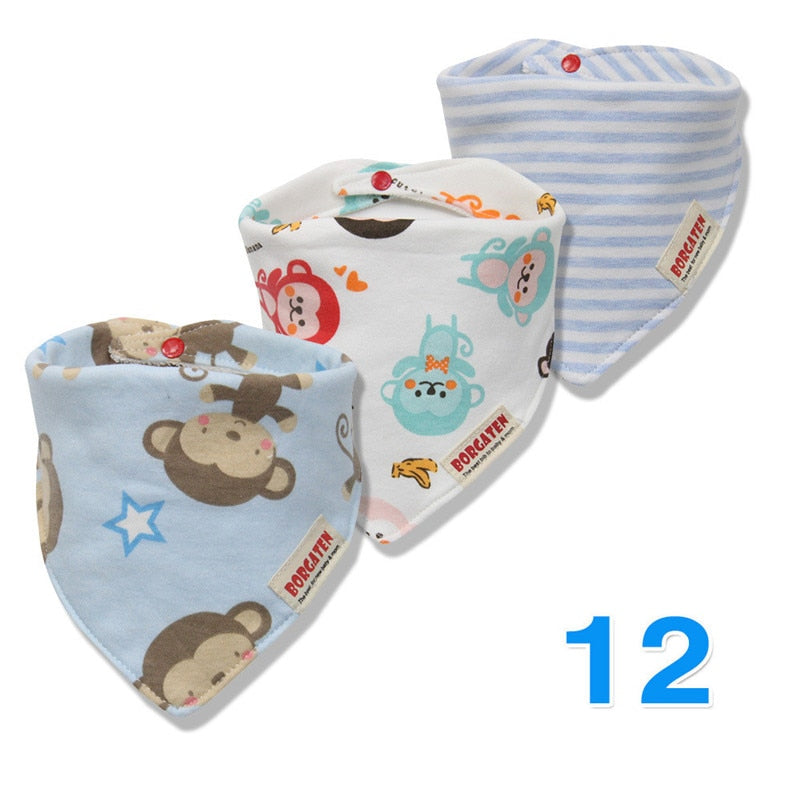Colorful Waterproof Baby Bibs 3 pcs Set - Pet and Parent Care