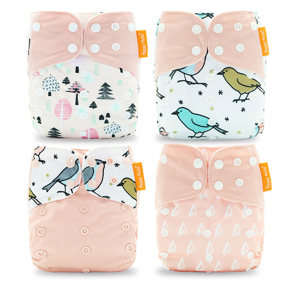 Breathable Washable Cloth Nappies Set with Cute Print - Pet and Parent Care