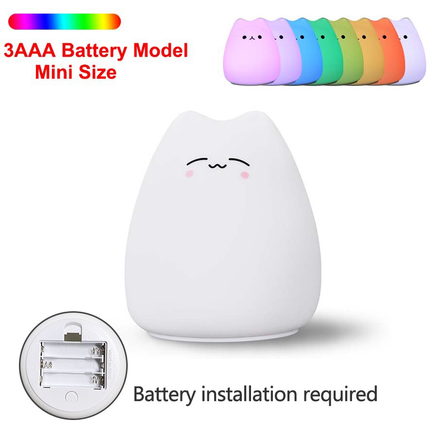 Kid's Bedroom Cute Cat LED Night Light - Pet and Parent Care