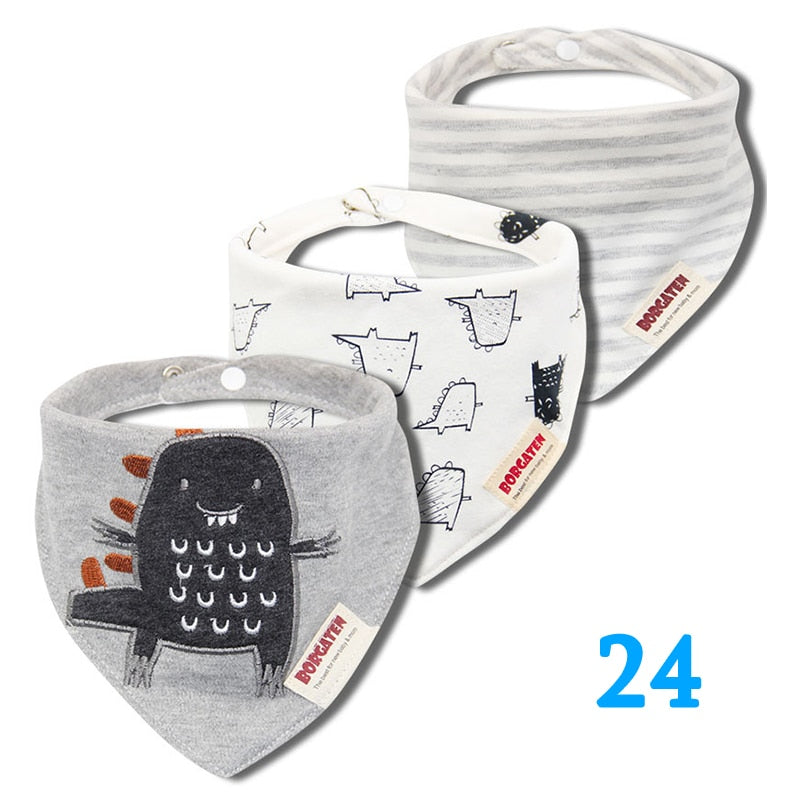 Colorful Waterproof Baby Bibs 3 pcs Set - Pet and Parent Care