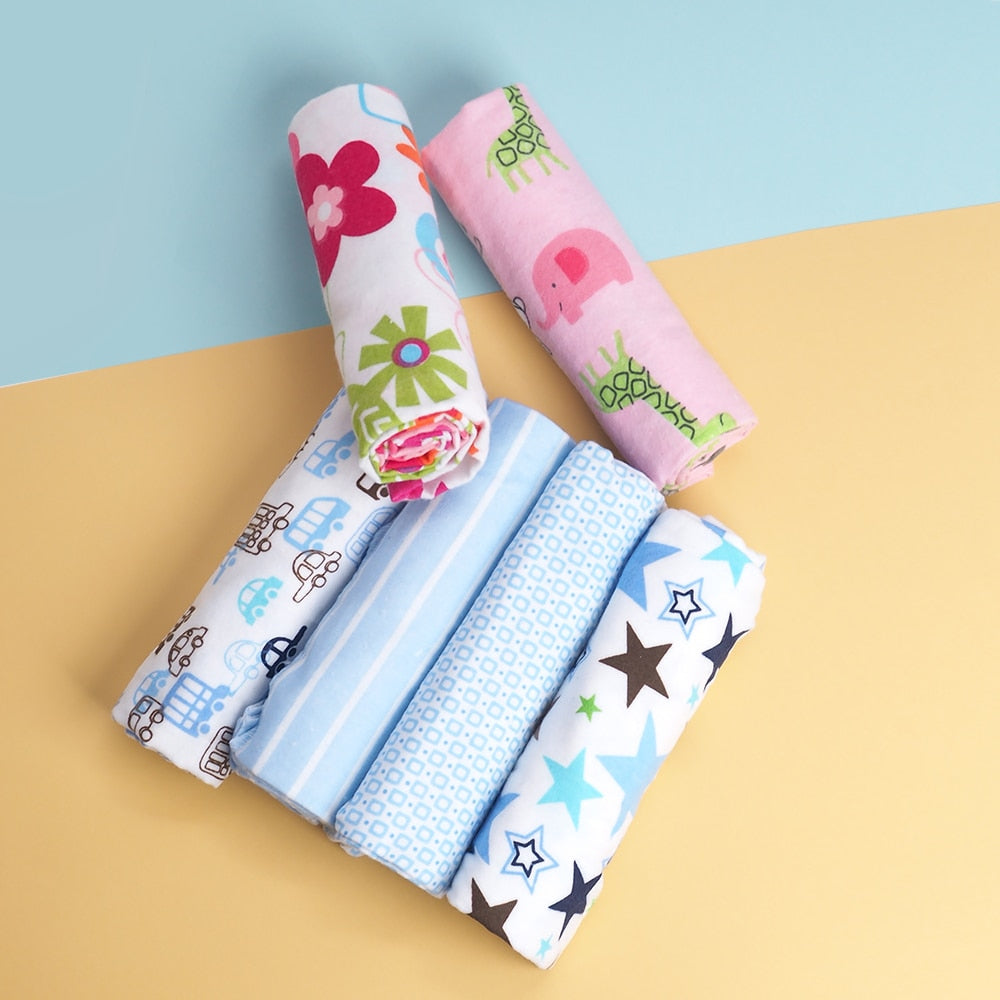 100% Cotton Baby Blankets 4 pcs Set - Pet and Parent Care