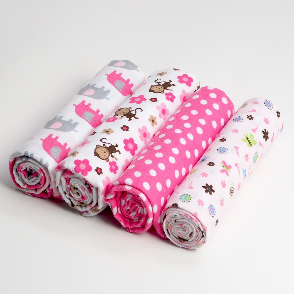 Muslin Flannel Swaddle Set 4 Pcs - Pet and Parent Care