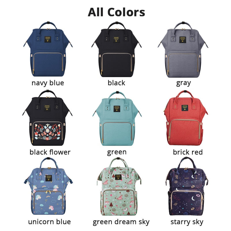 Plain Polyester Diaper Backpack - Pet and Parent Care