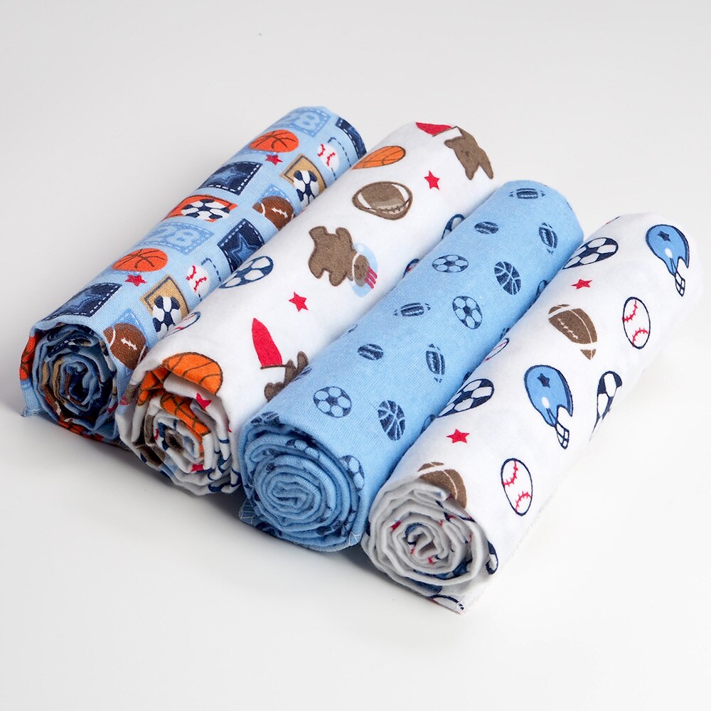 Muslin Flannel Swaddle Set 4 Pcs - Pet and Parent Care