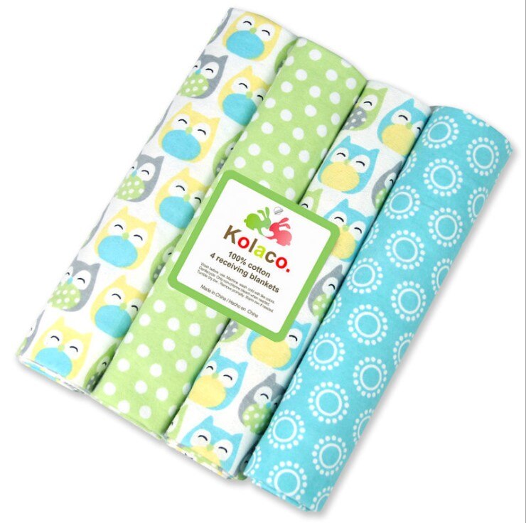 100% Cotton Baby Blankets 4 pcs Set - Pet and Parent Care
