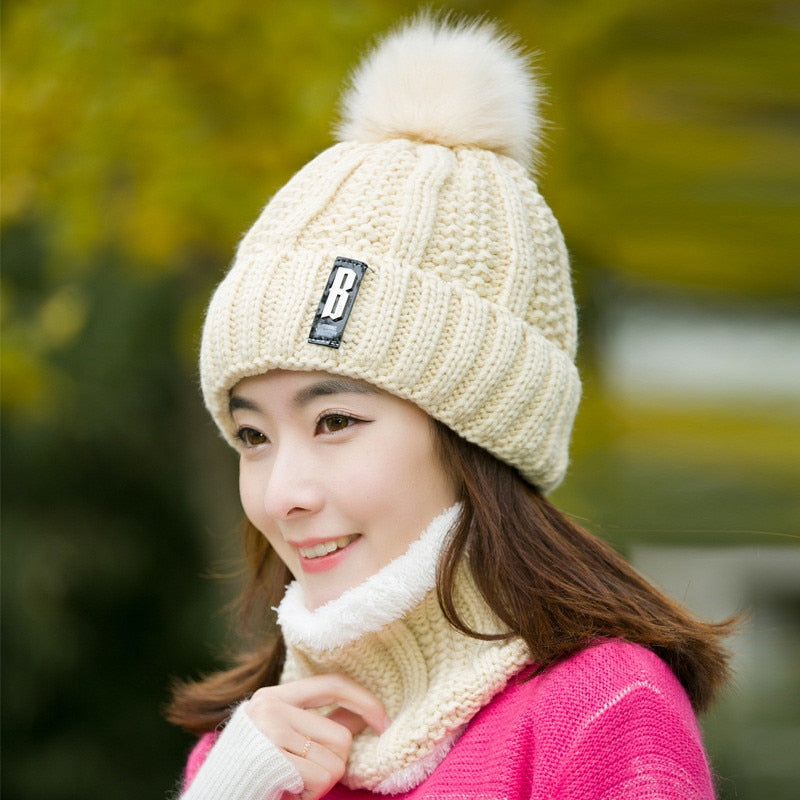 Girls Winter Knitted Beanies Hat Set - Pet and Parent Care