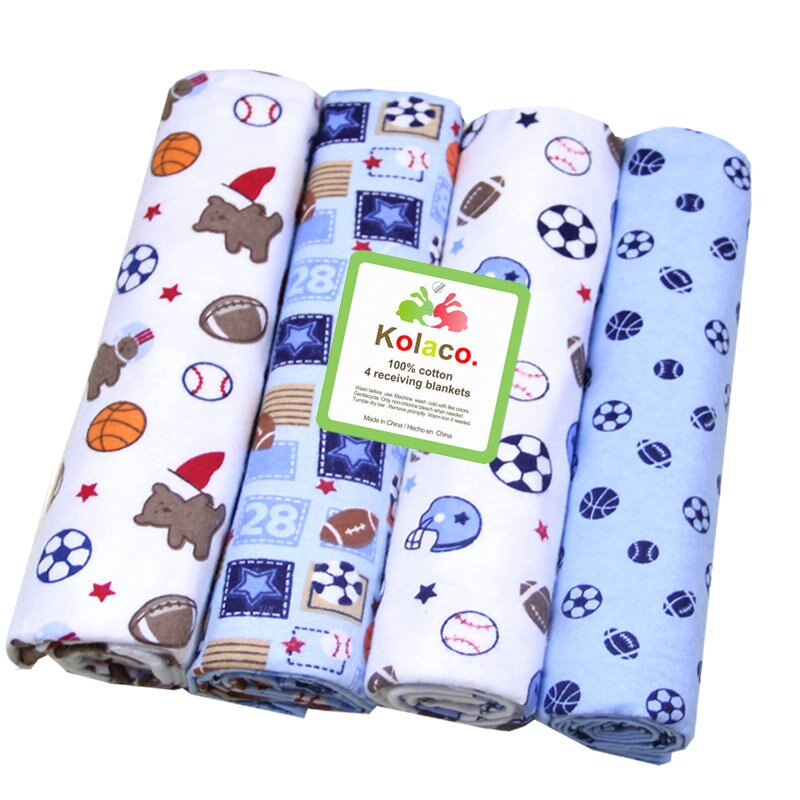 100% Cotton Baby Blankets 4 pcs Set - Pet and Parent Care