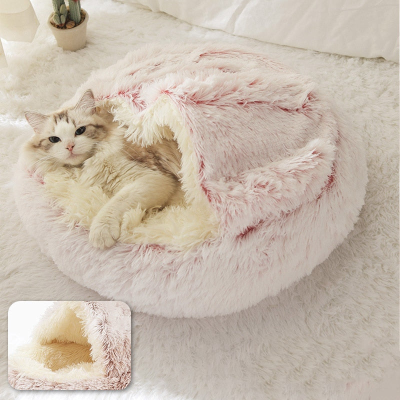 Cats Round Plush Bed - Pet and Parent Care