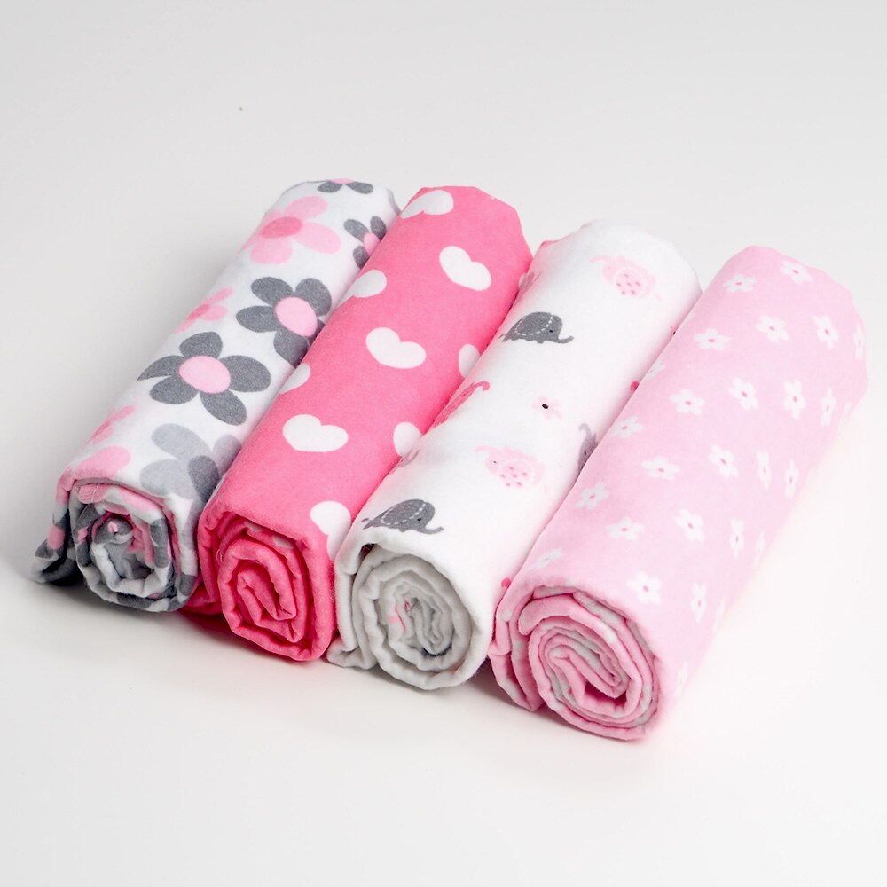 Muslin Flannel Swaddle Set 4 Pcs - Pet and Parent Care
