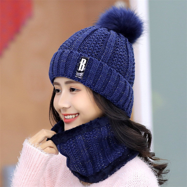 Girls Winter Knitted Beanies Hat Set - Pet and Parent Care