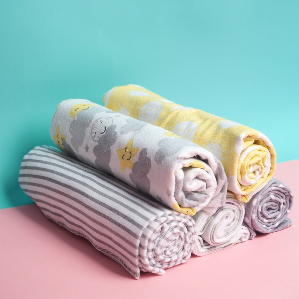 Muslin Flannel Swaddle Set 4 Pcs - Pet and Parent Care