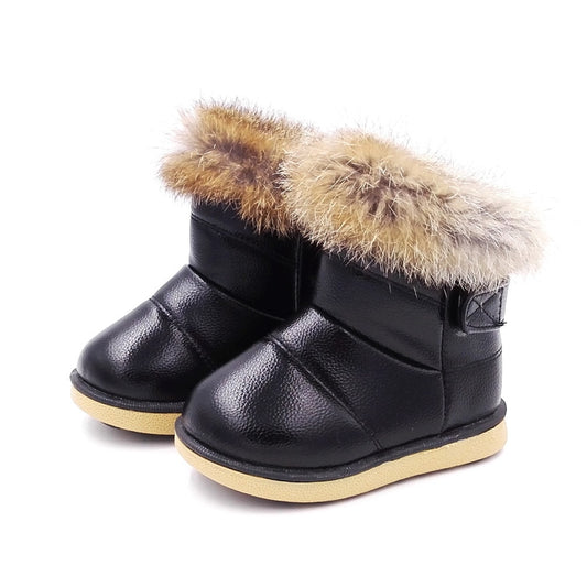 Kid's Rabbit Fur Winter Boots