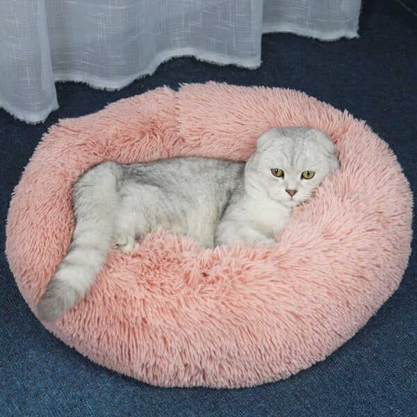 Pet's Round Shaped Fluffy Bed