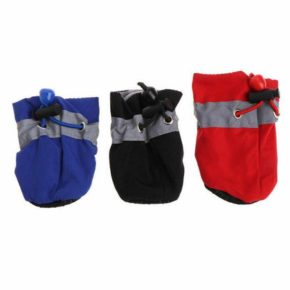 Dog's Adjustable Waterproof Socks 4 Pcs Set