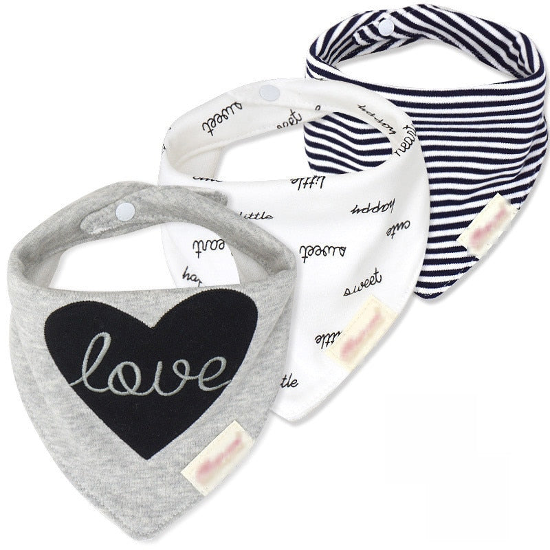 Colorful Waterproof Baby Bibs 3 pcs Set