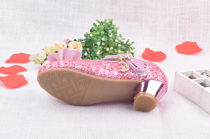 Glitter Brilliant Leather Shoes For Girls