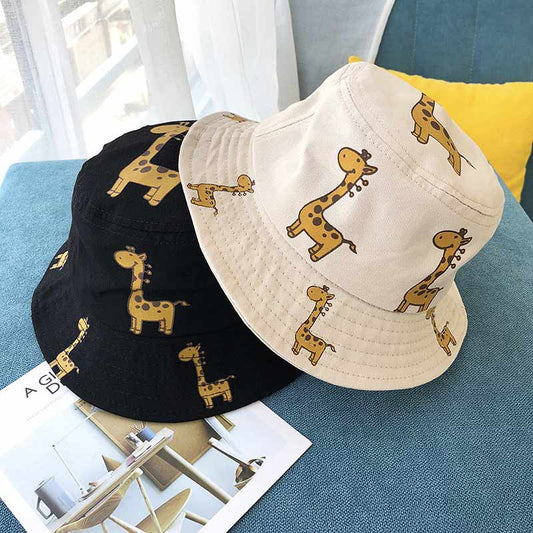 Cartoon Giraffe Printed Sun Hat for Kids