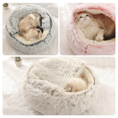 Cats Round Plush Bed