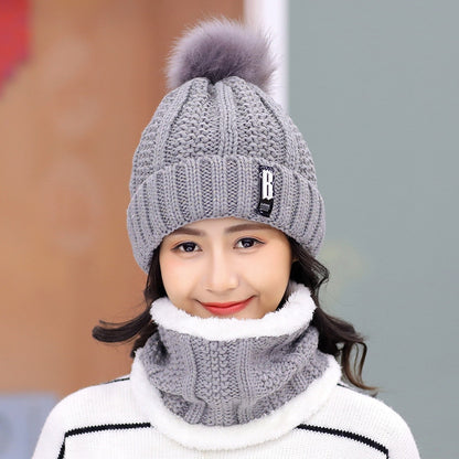 Girls Winter Knitted Beanies Hat Set