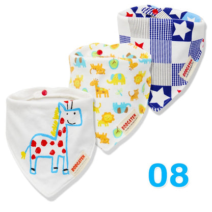 Colorful Waterproof Baby Bibs 3 pcs Set