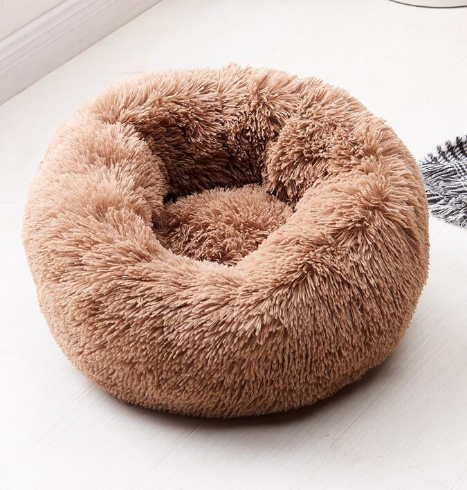 Pet's Round Shaped Fluffy Bed