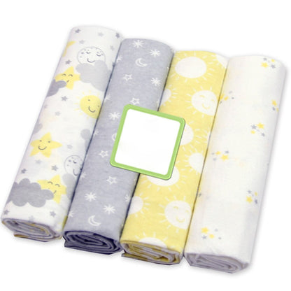 100% Cotton Baby Blankets 4 pcs Set