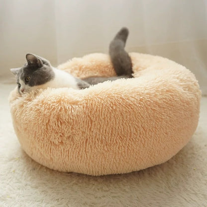 Pet's Round Shaped Fluffy Bed