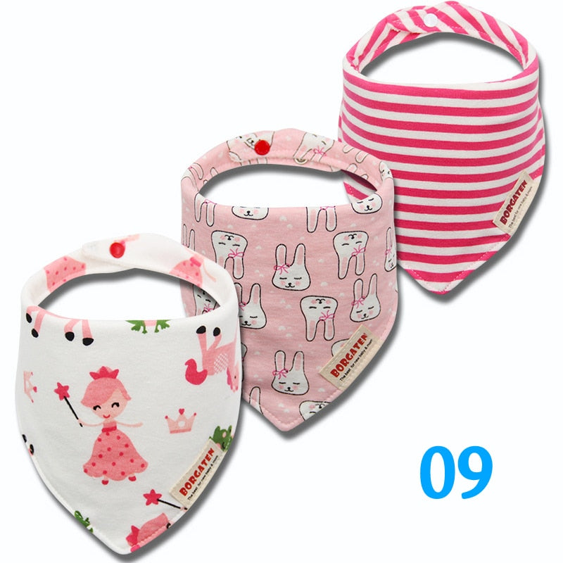 Colorful Waterproof Baby Bibs 3 pcs Set