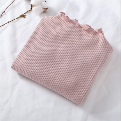 Girl's Long Sleeved Ribbed Top